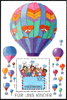 Kindermarke: Für uns Kinder - Luftballonweitflugwettbewerb