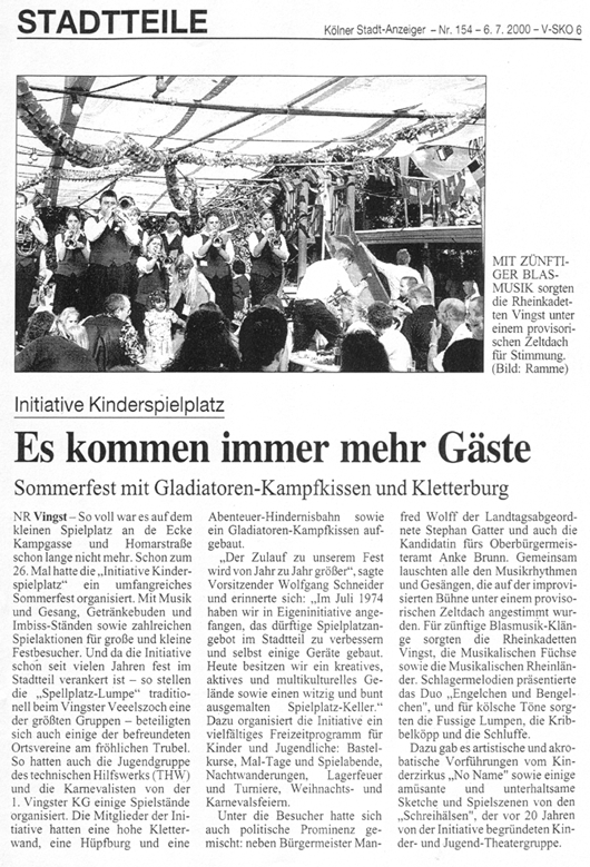 "Sommerfest! - Es kommen immer mehr Gste"