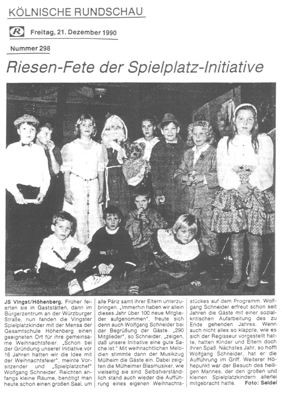 "Riesen Fete der Spielplatzinitiative "