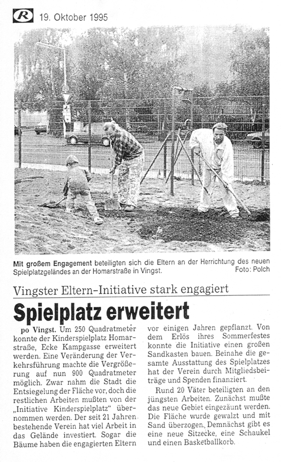 "Erweiterung des Spielplatzes der Initiative Kinderspielplatz"