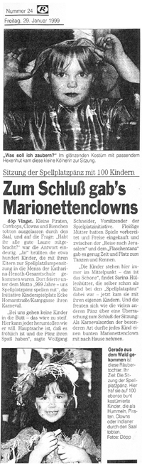 Zum Schlu gab's Marionettenclowns